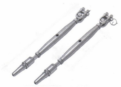 Pipe turnbuckle, toggle and swageless terminal