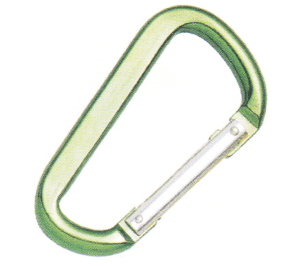 Aluminium snap hook flat D type with pin