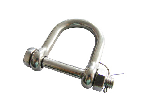 Wide D shackle (nut and cotter pin)