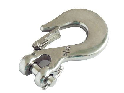 Clevis slip hook with safety latch